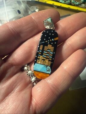 Vintage - Night Sky  Inlayed Pendant
Signed by the Artist